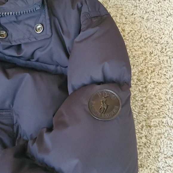 Polo by Ralph Lauren Blue Faux Fur Trim Parka. - Picture 5 of 9